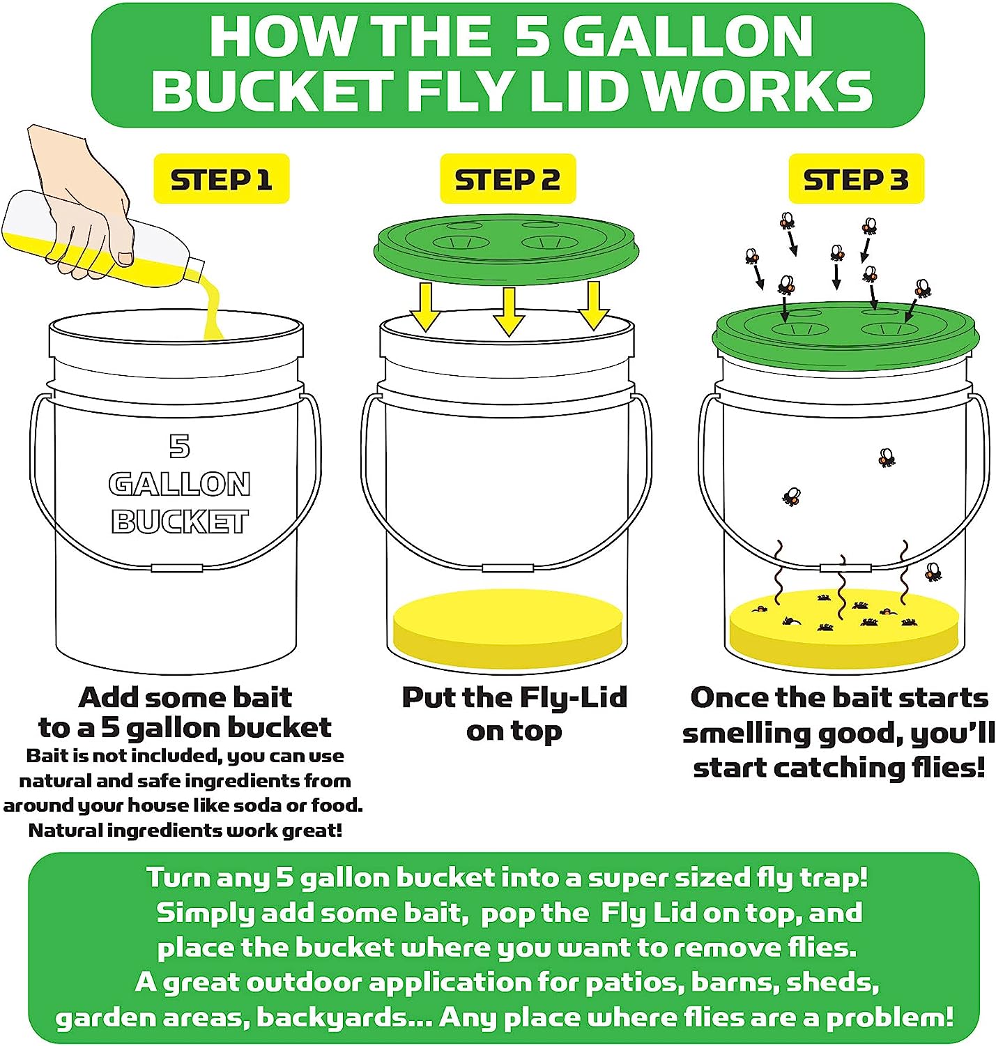 Fly Lid 5 Gallon Bucket Fly Trap